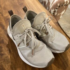 New Balance gold sneakers